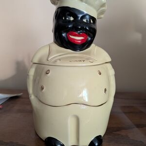 Pearl Cream and Black Kitchen Canister Cooky